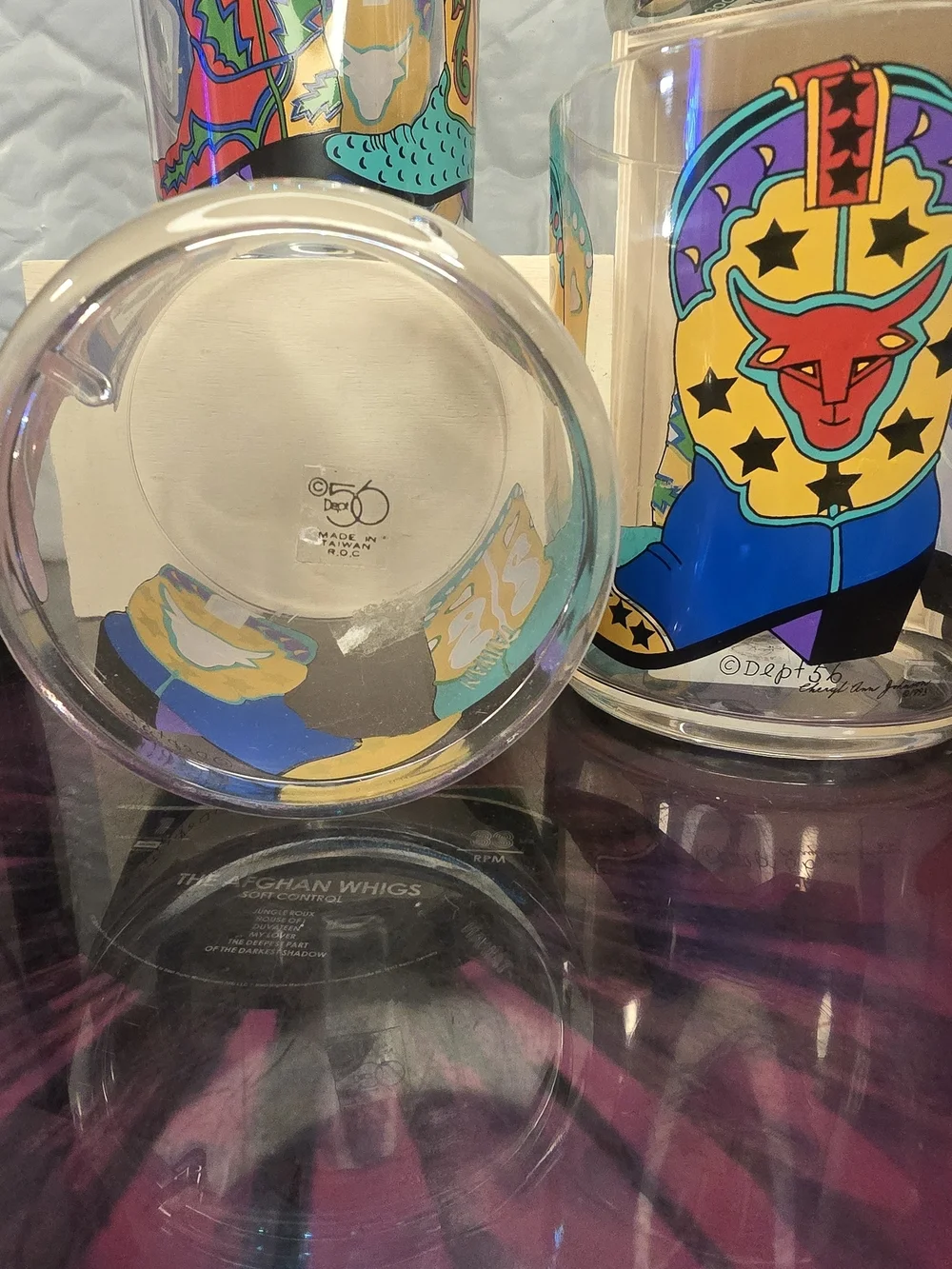 Department 56 Colorful Cowboy Boot Plastic Tumblers - Set Of 4